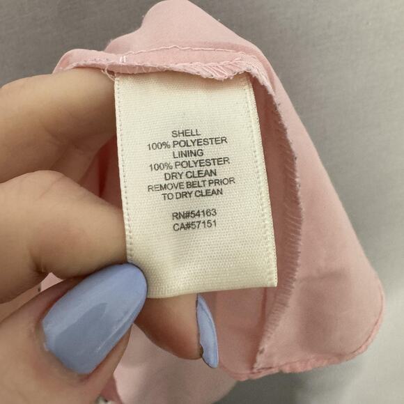 Eliza J Dress Womens 10 Pink Floral Belted Chiffon Halter Maxi Wedding Guest - Picture 14 of 15